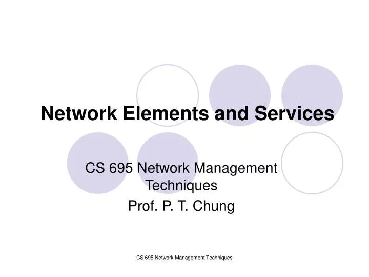 network elements and services