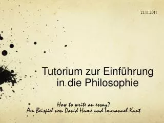 tutorium zur einf hrung in die philosophie