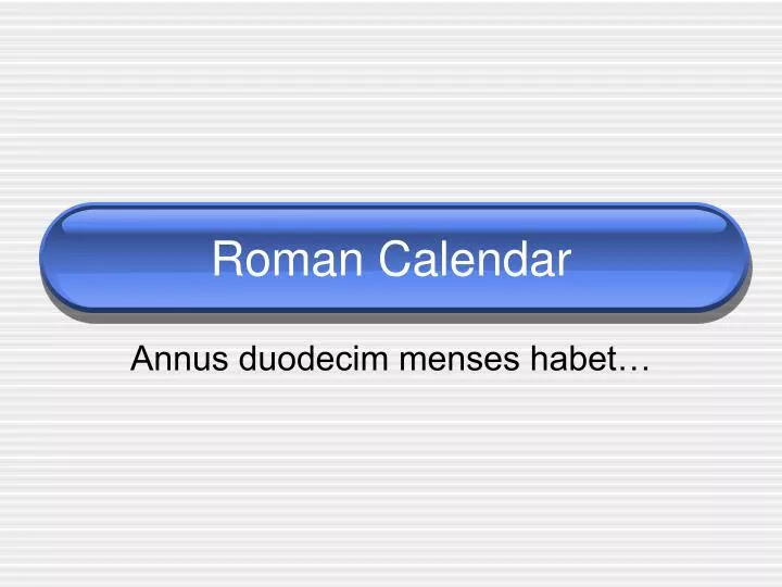 roman calendar