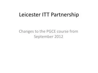 Leicester ITT Partnership