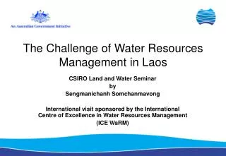 The Challenge of Water Resources Management in Laos
