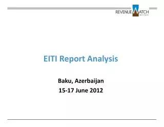 EITI Report Analysis