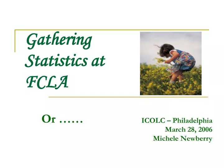 gathering statistics at fcla