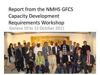 Report from the NMHS GFCS Capacity Development Requirements Workshop