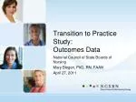 Assessing Outcomes Data from the Transition to Practice Intervention in Nursing - slide 1