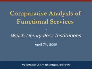 Comparative Analysis of Functional Services