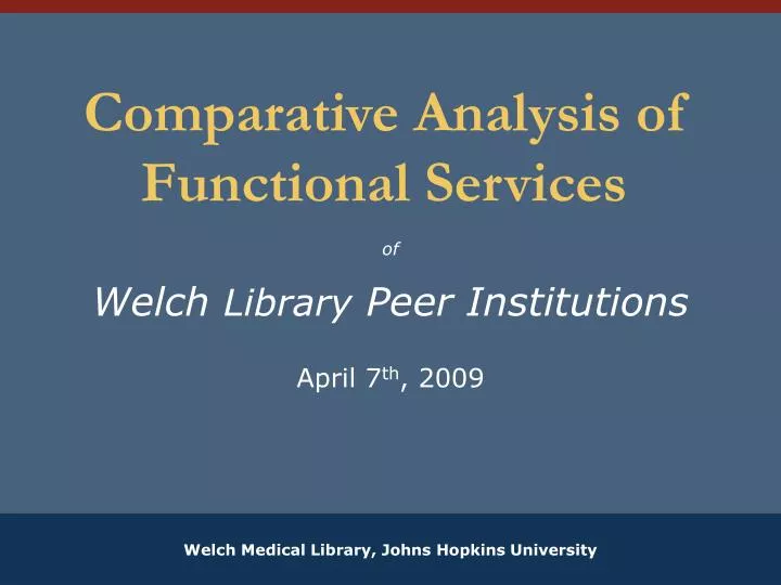 comparative analysis of functional services