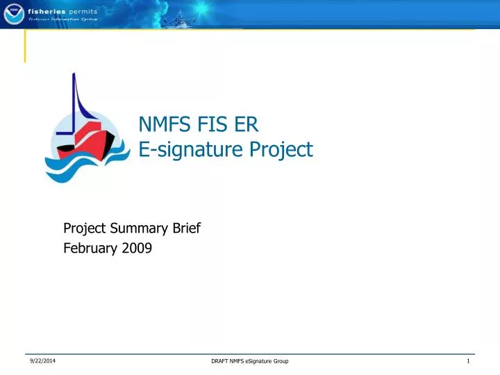 nmfs fis er e signature project