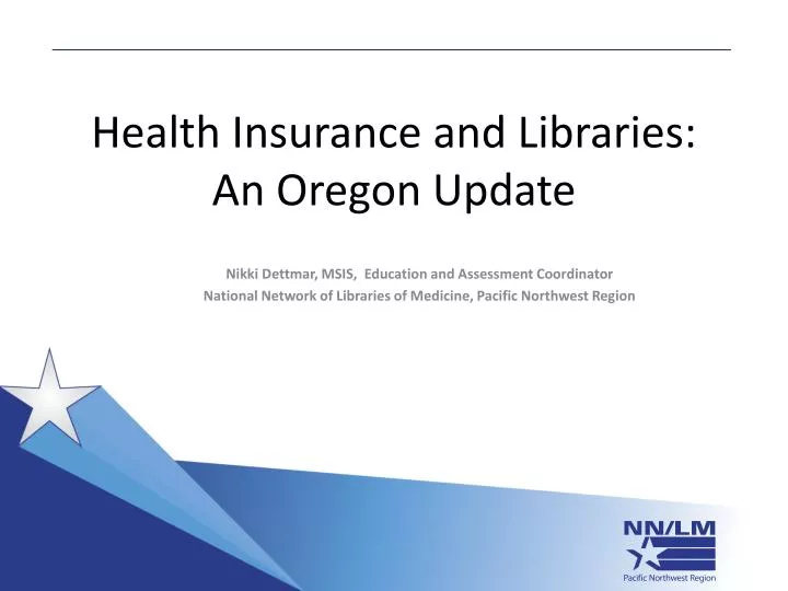 health insurance and libraries an oregon update
