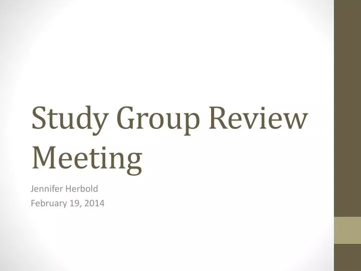 study group review meeting