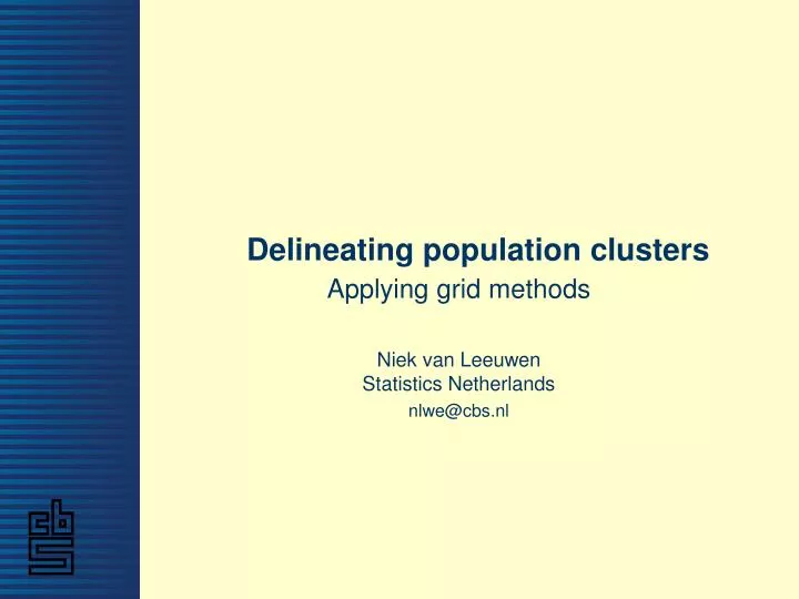 delineating population clusters