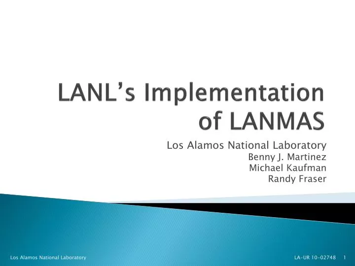 lanl s implementation of lanmas