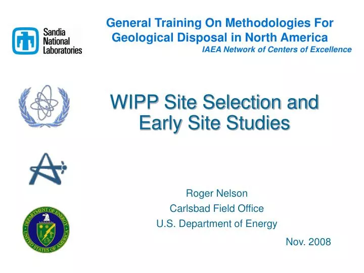 wipp site selection and early site studies