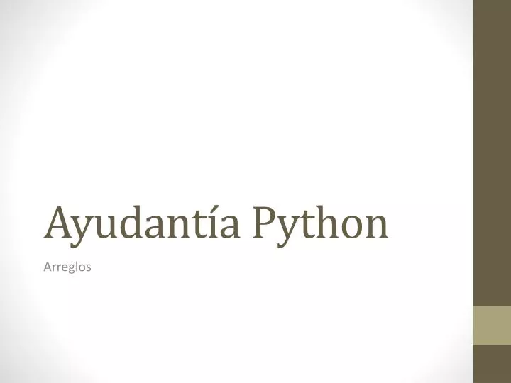 ayudant a python