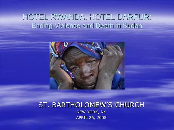 hotel rwanda hotel darfur ending violence and death in sudan