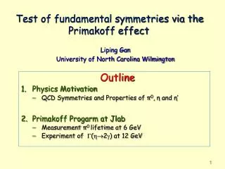 Test of fundamental symmetries via the Primakoff effect