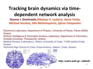 Tracking brain dynamics via time-dependent network analysis