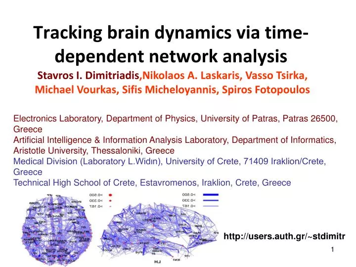 tracking brain dynamics via time dependent network analysis