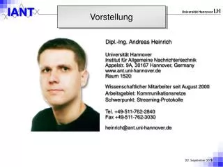 vorstellung