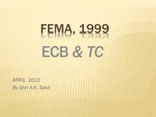 FEMA, 1999