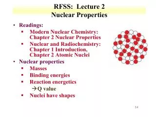 RFSS: Lecture 2 Nuclear Properties