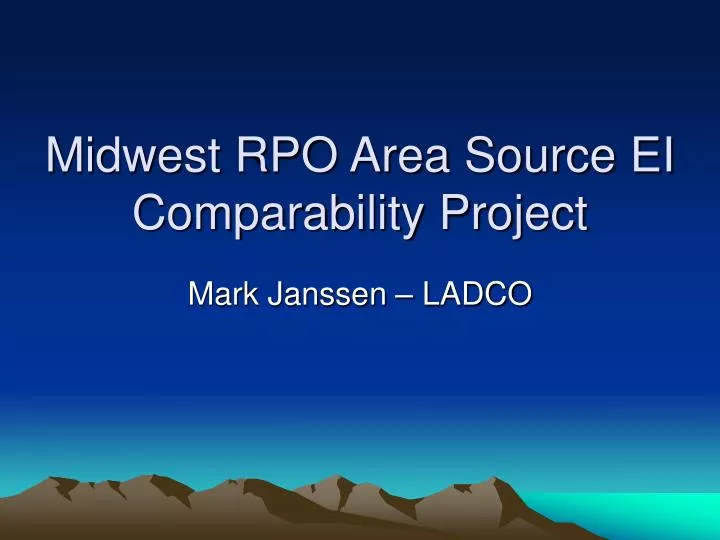midwest rpo area source ei comparability project