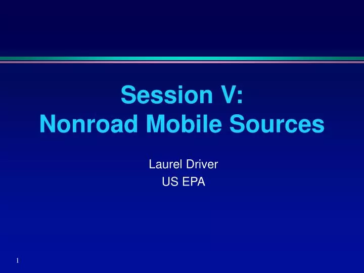 session v nonroad mobile sources