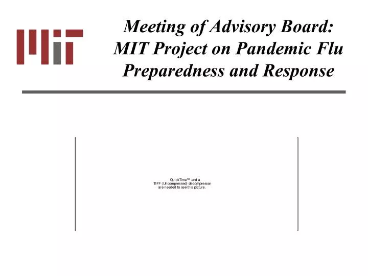 meeting of advisory board mit project on pandemic flu preparedness and response