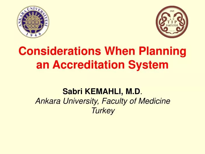 considerations when planning an accreditation system