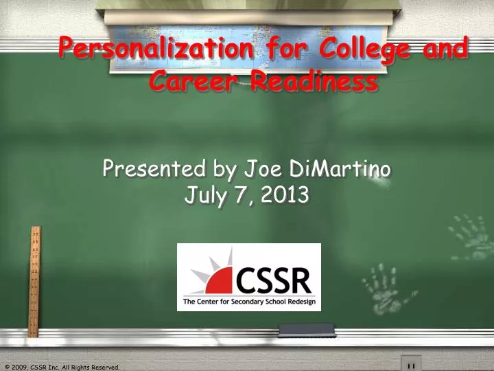 personalization for college and career readiness