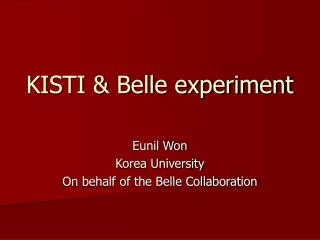 KISTI &amp; Belle experiment