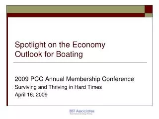 Spotlight on the Economy Outlook for Boating
