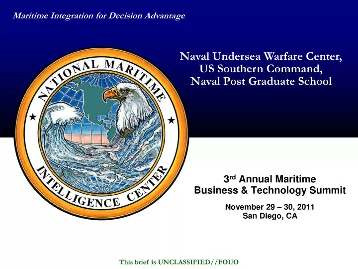 3 rd annual maritime business technology summit november 29 30 2011 san diego ca