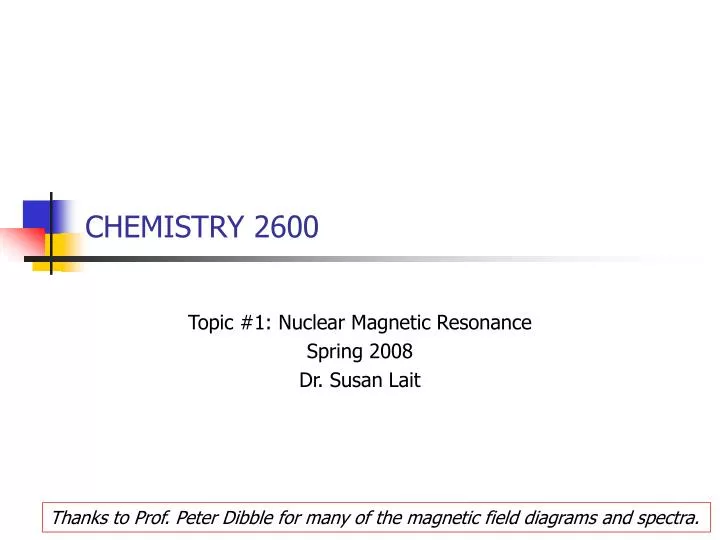 chemistry 2600