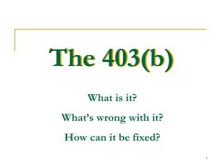 The 403(b)