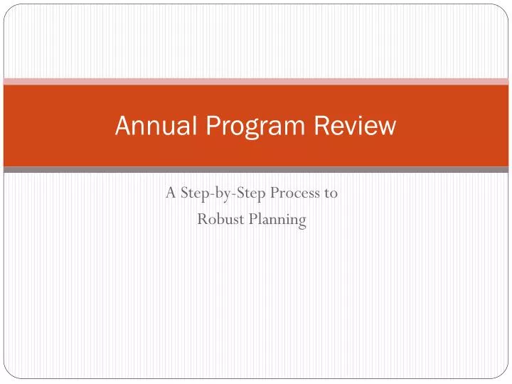 annual program review