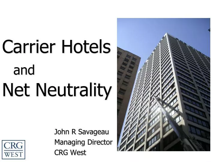 carrier hotels and net neutrality
