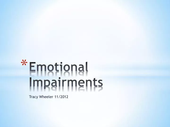 emotional impairments
