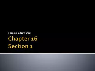 Chapter 16 Section 1