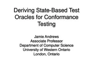 Deriving State-Based Test Oracles for Conformance Testing