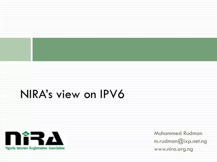 nira s view on ipv6