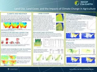 Land Use, Land Cover, and the Impacts of Climate Change in Agriculture