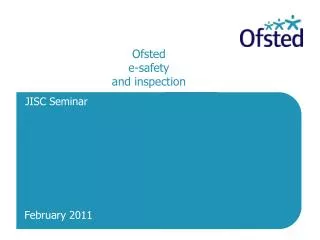Ofsted e-safety and inspection