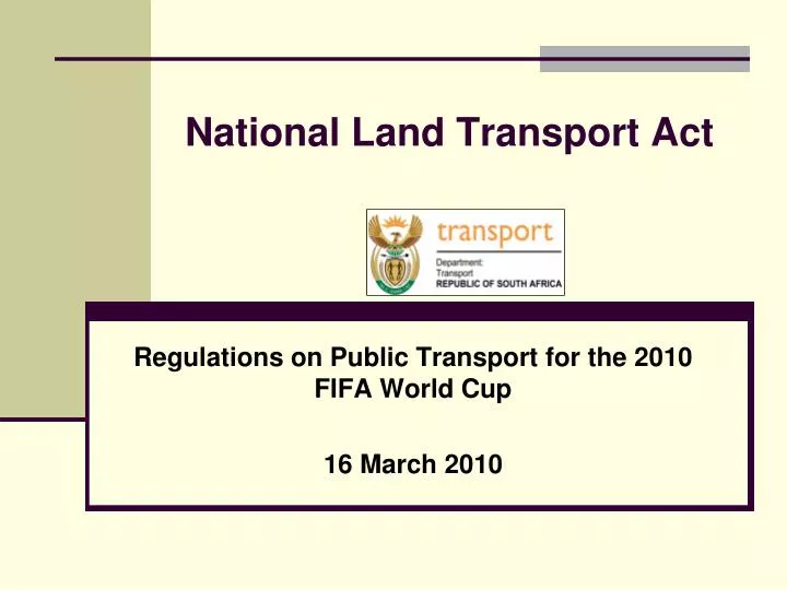 national land transport act