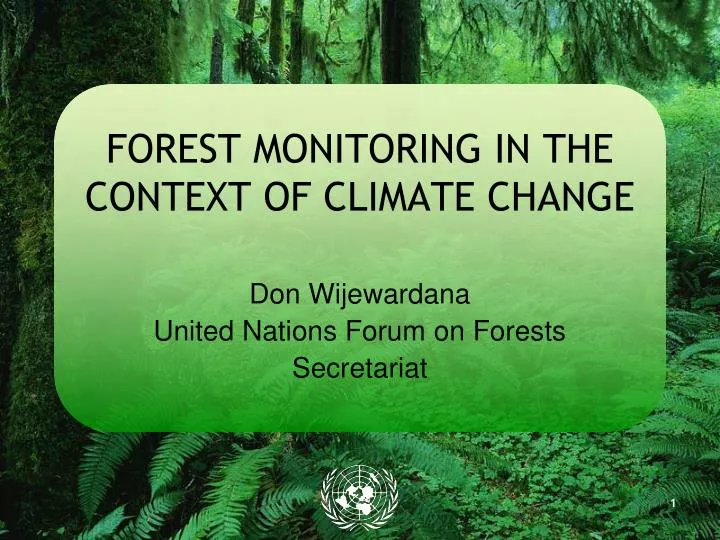 forest monitoring in the context of climate change