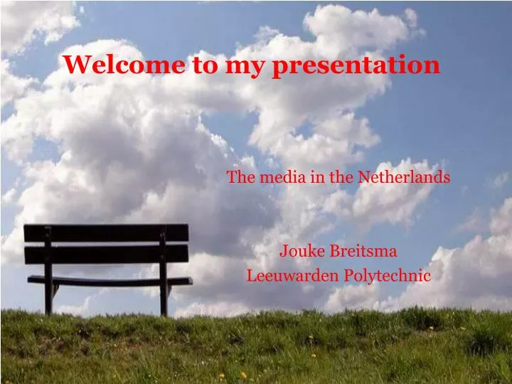 welcome to my presentation