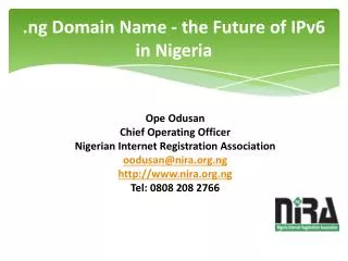 .ng Domain Name - the Future of IPv6 in Nigeria