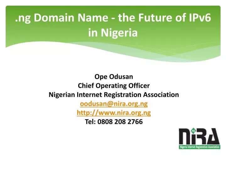 ng domain name the future of ipv6 in nigeria