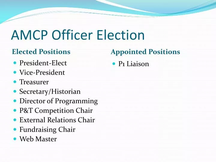 amcp officer election