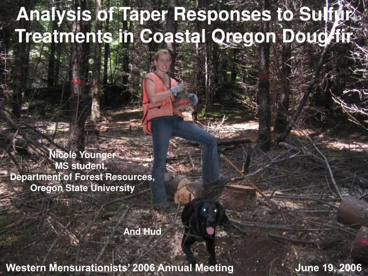 analysis of taper responses to sulfur treatments in coastal oregon doug fir